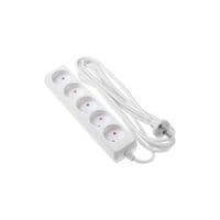 Сетевой удлинитель 2E 5XCEE7/17, 2G*1.0мм, 1.5м, white