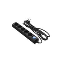 Мережевий подовжувач 2Е 5XSchuko з вимикачем, 3G*1.5мм, 5м, black