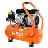 Компрессор NEO, безмасляный, 2-х поршневой, 230В, 12л, 8 Бар, 105л/мин, 500Вт, IP20