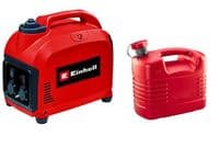 Бензиновый генератор Einhell TC-IG 2000, 230В, 2 кВт, 7.8А, 2 розетки, 105,6 см², 4 л, 21.6 кг + канистра