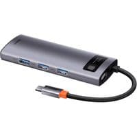 Хаб Baseus Metal Gleam Series 5-in-1 Multifunctional Type-C HUB Docking Station Gray