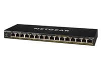 Комутатор NETGEAR GS316P 16xGE PoE+ (115Вт), FlexPoE, некерований