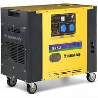 Генератор дизельний AKSA AAP8000DE, 6.3кВт (8кВА, макс 6.8кВт), електростарт, 220В, бак 25л, 320г/кВтЧ, 128кг, кожух