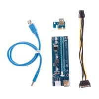 Райзер PCI-E x1 to 16x 60cm USB 3.0 Cable SATA to 6Pin Power PCE164P-NO3 ver 009S
