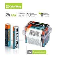 Батарейка ColorWay Alkaline Power AAA/LR03 Plactic Box 24шт
