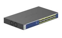 Комутатор NETGEAR GS524PP 24xGE PoE+ (300Вт), некерований