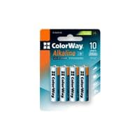 Батарейка ColorWay AA LR6 Alkaline Power (щелочные) *4 blister (CW-BALR06-4BL)