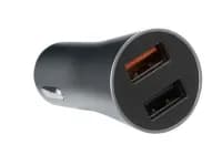 Зарядний пристрій Автоматичний PLATINET CAR CHARGER METAL QUICK CHARGE 3.0 2xUSB 18W GRAY [44994]