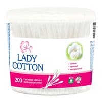 Ватные палочки Lady Cotton в банке 200 шт. (4823071607604)