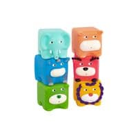 Игрушка для ванной Baby Team Зверюшки-кубики 6 шт (9050_набор_со_слоником)