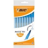 Ручка масляна Bic Round Stic, синя, 8шт у блістері (bc928497)