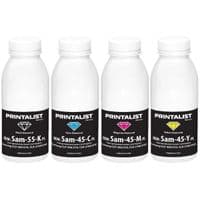Тонер Samsung CLP-300/310, CLX-2160/3160, Black/Cyan/Magenta/Yellow, 1x55 г + 3x45 г, Printalist (Sam-CLP300-SET-PL)