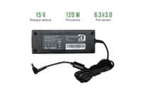 Адаптер питания 1StCharger для ноутбуков Toshiba 120W(15V/8A) 6.3x3.0 силовой кабель Retail BOX