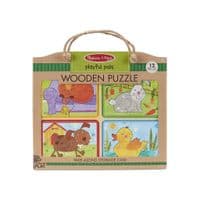 Пазл Melissa&Doug деревянный в футляре "Игривые друзья" (MD31364)