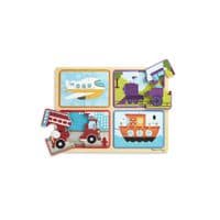 Пазл Melissa&Doug деревянный в футляре "Транспортные средства" (MD31361)