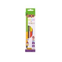 Олівці кольорові ZiBi Kids Neon+Metallic, 6 шт. 12 кольорів (ZB.2465)