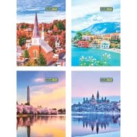 Канцелярская книга Buromax А4 ГОРОДА/СЕЗОНИ, 96 листов, ячейка (BM.2408)