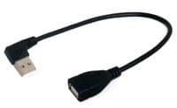 Кабель-підовжувач USB 0.25 м Extradigital Black, кутовий (KBU1794)