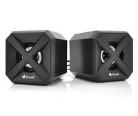 Колонки 2.0 Kisonli L-5050 Black, 2 x 3 Вт, пластиковый корпус, с подсветкой, USB+3.5mm