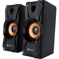 Колонки 2.0 Kisonli U-9003 Black, 2 x 3 Вт, пластиковий корпус, USB + 3.5mm