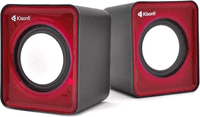 Колонки 2.0 Kisonli V310 Black/Red, 2 x 1.5 Вт, пластиковий корпус, USB + 3.5mm