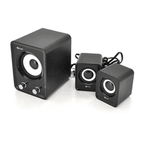 Колонки 2.1 Kisonli U-2400 Black, 5 Вт + 2 x 3 Вт, із сабвуфером, USB + 3.5mm