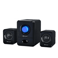 Колонки 2.1 Kisonli U-2900 Black, 5 Вт + 2 x 3 Вт, с сабвуфером, USB + 3.5mm