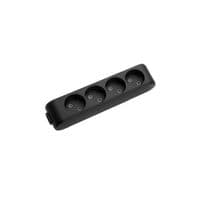 Колодка Panasonic X-tendia 4 гнезда, с защитными шторками, черная (WLTB02402BL-UA)