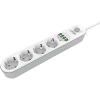 Фильтр сетевой 2 м LDNIO SE4432, 4 Розетки + 4 USB, 2 м, сечение 3х0, 75мм, White, Box