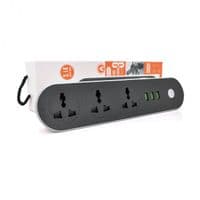 Фільтр мережевий 2 м, Voltronic ТВ-Т56, 3 розетки + 3 USB, 2 м, перетин 3х0,75 мм, 2500W, Black, Box (ТВ-Т56-Black)