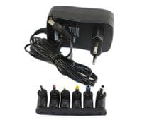 Универсальное зарядное, 30W, 3-12V, 2.1A, 6 Г-образных разъемов 2.35*0.75/3.0*1.1/3.5*1.35/4.0*1.7 /5.5*2.1/5.5*2.5 (YT-UPS30W)