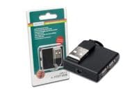 Концентратор DIGITUS USB 2.0, 4 порти, Black