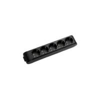 Колодка для підовжувача Panasonic X-tendia із заземленням 5 гнізд black (WLTB04502BL-UA)