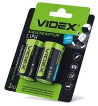Батарейка C (LR14), лужна, Videx, 2 шт, 1.5V, Blister