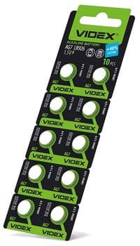 Батарейки AG7/LR926, Videx Excellent!, 10 шт, Blister