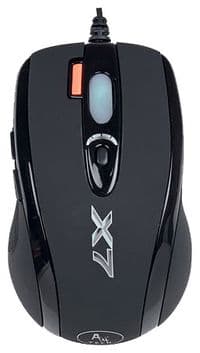 Миша A4Tech X-710BK Oscar mouse Black, Optical, USB, 2000 dpi, Gaming X7, налаштування режиму DPI, кнопка потрійного пострілу, програмовані кнопки