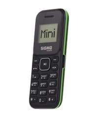 Мобільний телефон Sigma mobile X-style 14 Mini Black-Green, 2 Sim, дисплей 1.44" колірний (128x64), моноблок, підтримка microSD (max 32Gb), FM, 600 mAh