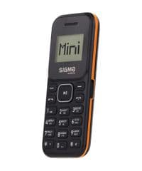 Мобільний телефон Sigma mobile X-style 14 Mini Black-Orange, 2 Sim, дисплей 1.44" монохромний (128x64), моноблок, SC6531D, підтримка microSD (max 32GB), BT, FM, фонарик, 600 mAh
