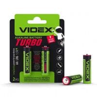 Батарейка AA (LR6), лужна, Videx Turbo, 2 шт, 1.5V, Blister