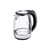 Электрочайник First FA-5404-2-BA, Black/Silver, 2200W, 1.7 л, стекло, дисковый, LED-подсветка, индикатор уровня воды, встроенный фильтр