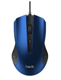 Миша Havit HV-MS752 Black/Blue, Optical, USB, 800/1200 dpi