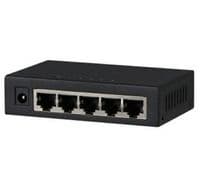 Комутатор Dahua DH-PFS3005-5GT Black, 5xRJ45 (10/100/1000M), до 10 Гбіт, 7.44 Mpps, DC 5В/0.6А, 0º ~ -40ºC, 100x64x25 мм