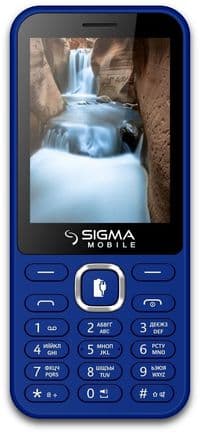 Мобільний телефон Sigma mobile X-style 31 Power Blue, 2 Mini-Sim, дисплей 2.8" колірний (240x320), моноблок, MediaTek MT6261, підтримка microSD (max 32GB), FM, BT, Cam 0.3Mp, 3100 mAh, 3100 mAh