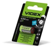 Батарейки LR-44, Videx, лужна, 1 шт, 6V, Blister