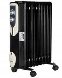 Обігрівач масляний Floria ZLN3659, Black, 2000W, підлоговий, 9 секцій, 3 режими 800/1200/2000Вт, захист від перегріву, термостат