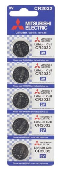 Батарейка CR2032, литиевая, Mitsubishi, 5 шт, 3V, Blister (MS/CR2032-5B)