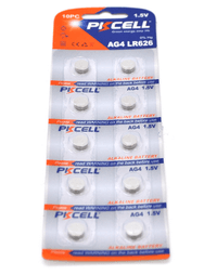 Батарейки AG4/LR626, PKCELL, 10 шт, Blister