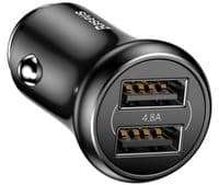 Автомобильное зарядное устройство для Baseus Gentleman, Black, 2xUSB 4.8A (CCALL-GB01)