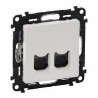 Розетка информационная Legrand Valena LIFE 2xRJ45, UTP, CAT6, белая