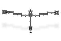 Крепление DIGITUS Triple Monitor Clamp, 15-27", с наклоном, поворотом